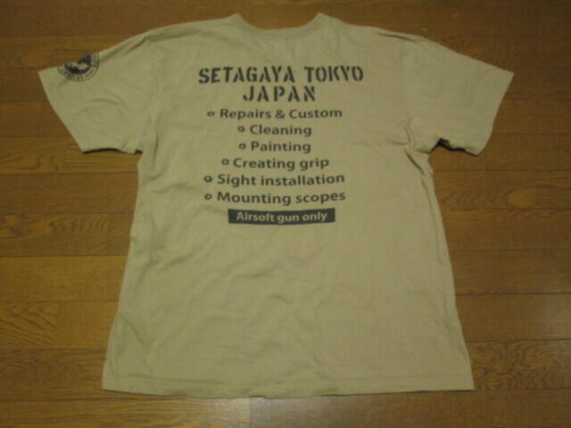 SETAGAYA BASE 世田谷ベース TOKORO Tシャツ GUNSMITH 97 SERVICES ベージュ XL 所ジョージ