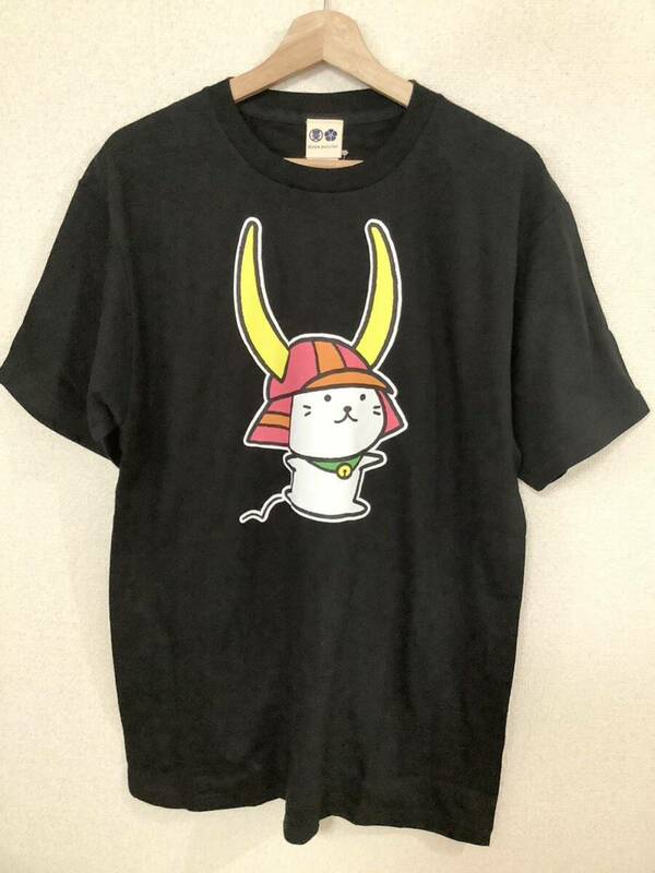 豊天　BUDEN SHOUTEN 未使用品　ひこにゃん　プリントTシャツ　半袖Tシャツ　ブラック　キャラクター　滋賀県