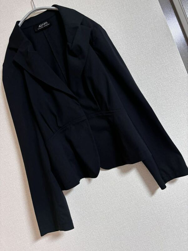 4298SHIZUKA KOMURO シズカコムロ 薄手 ブラックジャケット 大きいサイズ44