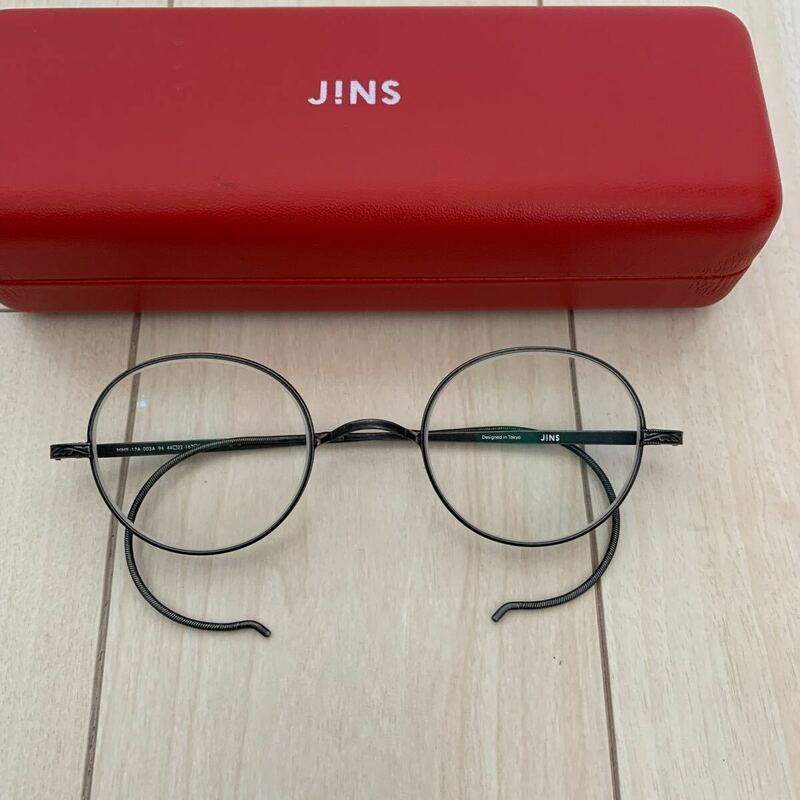 JINS ジョンレノン　縄手テンプル　ボストン型メガネ