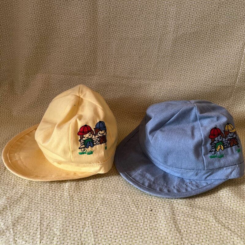 昭和レトロ　当時もの　デッドストック　キッズ　子供用　帽子　2枚セット　キャップ　検）パティ&ジミー