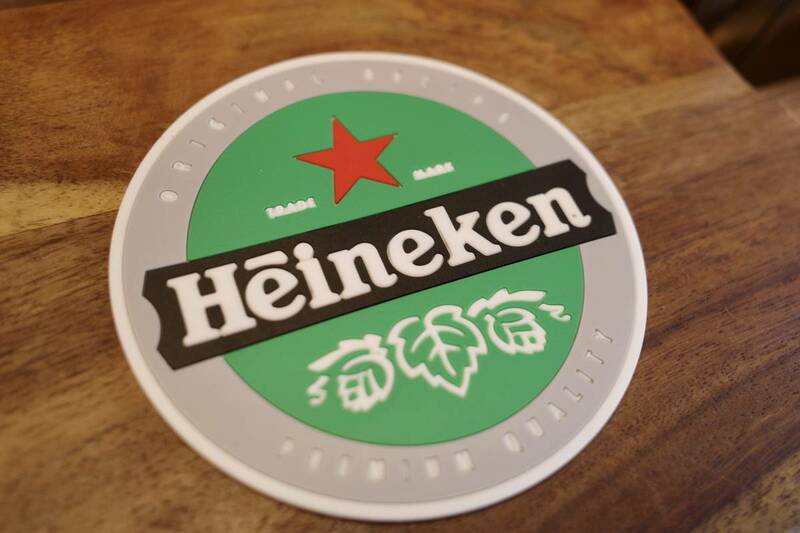 新品 Heineken ハイネケン ビール BEER ラバーコースター 店舗 ラバーマット お酒 カウンター インテリア アメリカ コースター
