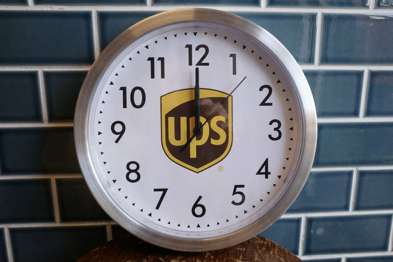 新品　UPS　ウォールクロック　時計　アメリカ　USA　企業　アメリカンハウス　インテリア　店舗　アドバダイジング