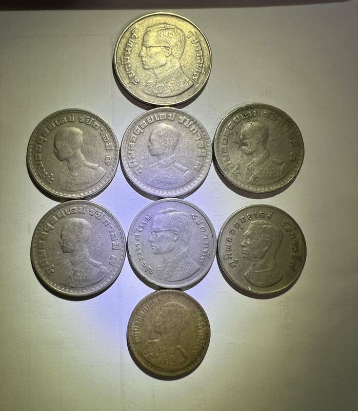 タイ王国硬貨コイン8枚セット！1962年？ラーマ9世など