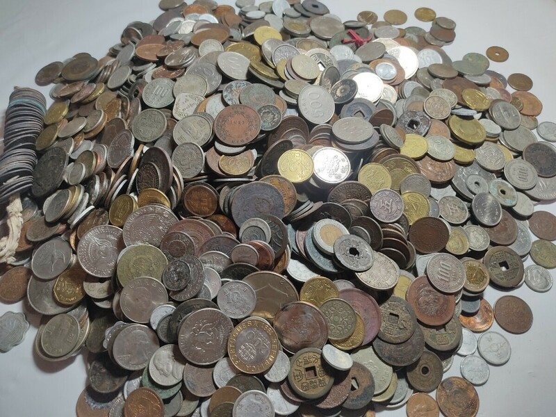 古銭 約9.4kg まとめ 日本 外国 アジア ヨーロッパ ほか コイン 通貨 硬貨 アンティーク 大量
