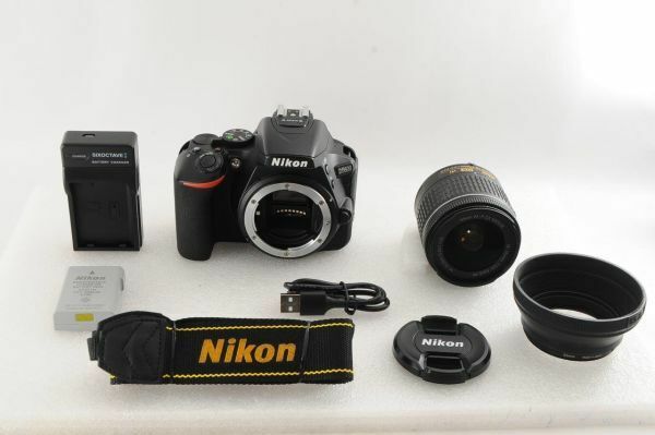 [美品] Nikon ニコン D5600 + AF-P 18-55mm レンズ #1578AB