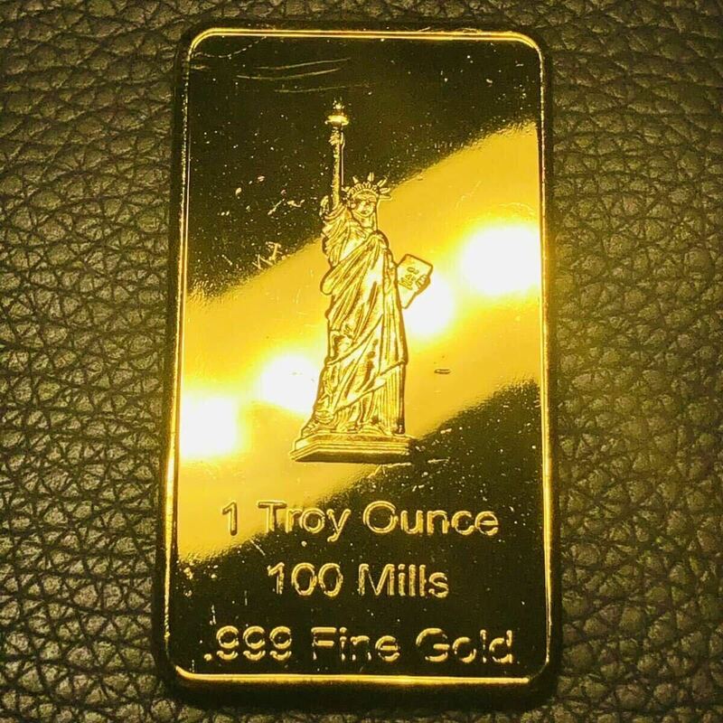 外国古銭　アメリカ 自由の女神像　イーグル　ゴールドバー 大型金貨 カプセル付き