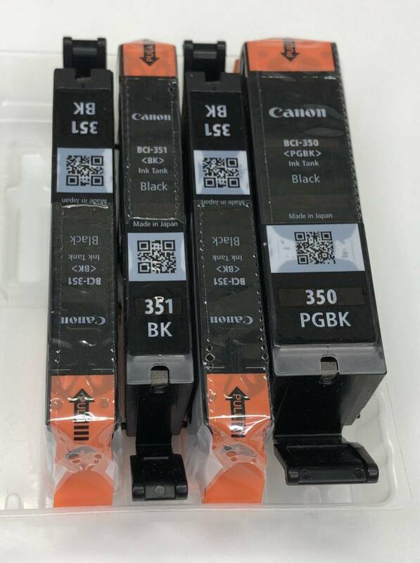 未開封 Canon 純正 インクカートリッジ 4個 セット BCI-351 BK BCI-350 PGBK まとめ キャノン 240527EC3