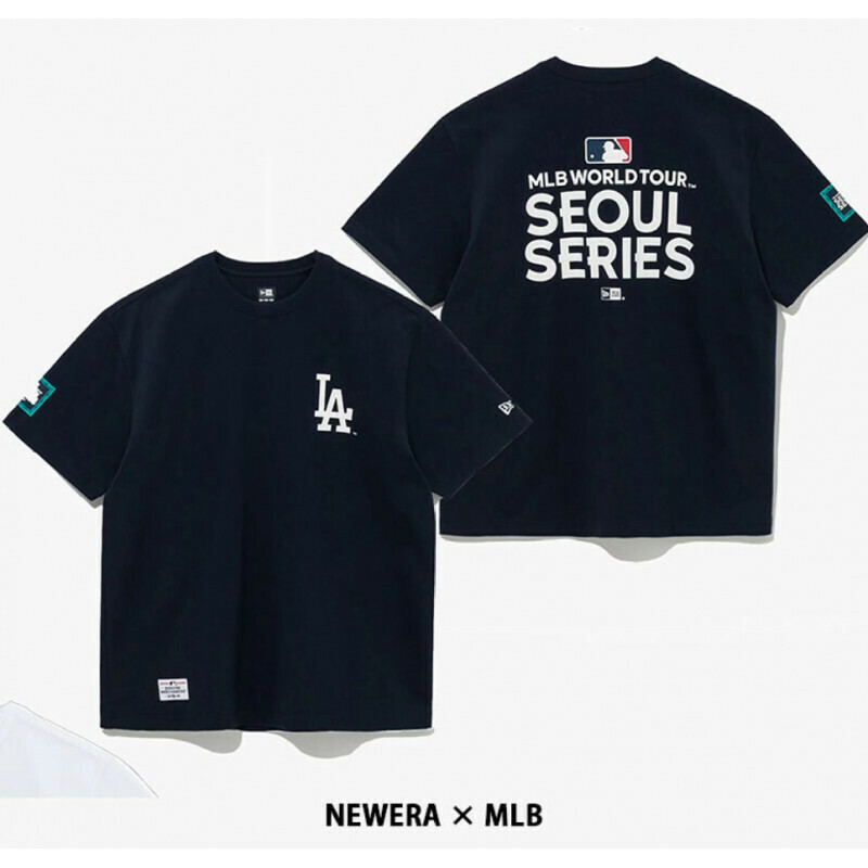 新品 ニューエラ XL ネイビー 完売 韓国限定商品 ソウルシリーズ ネイビー ドジャース LA 大谷翔平 Tシャツ ユニフォーム