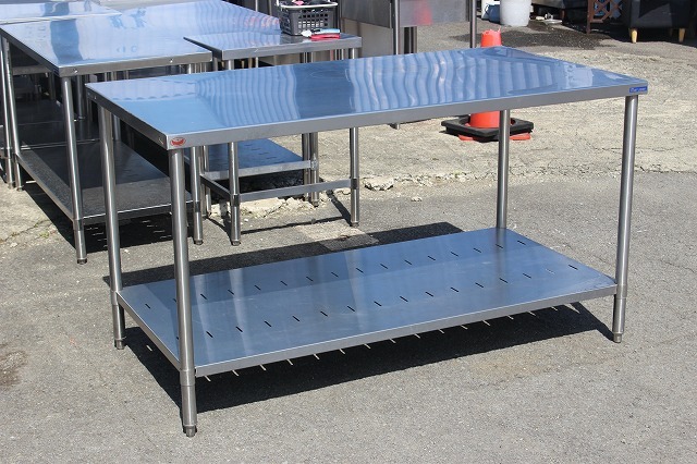 wz9971 ステンレス 作業台 テーブル 調理台 幅1500mm 中古 厨房設備 飲食店 業務用