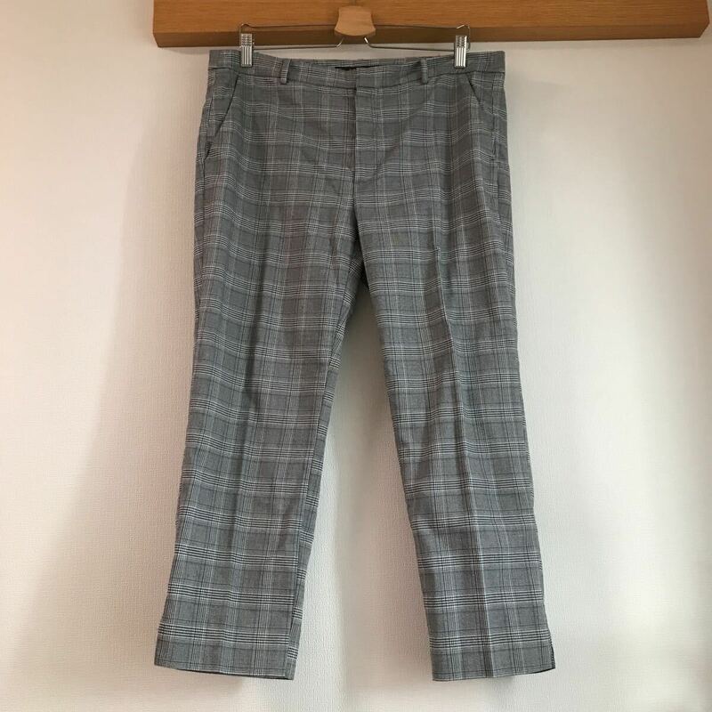 【中古】ZARA ザラ　グレンチェックパンツ　サイズXL