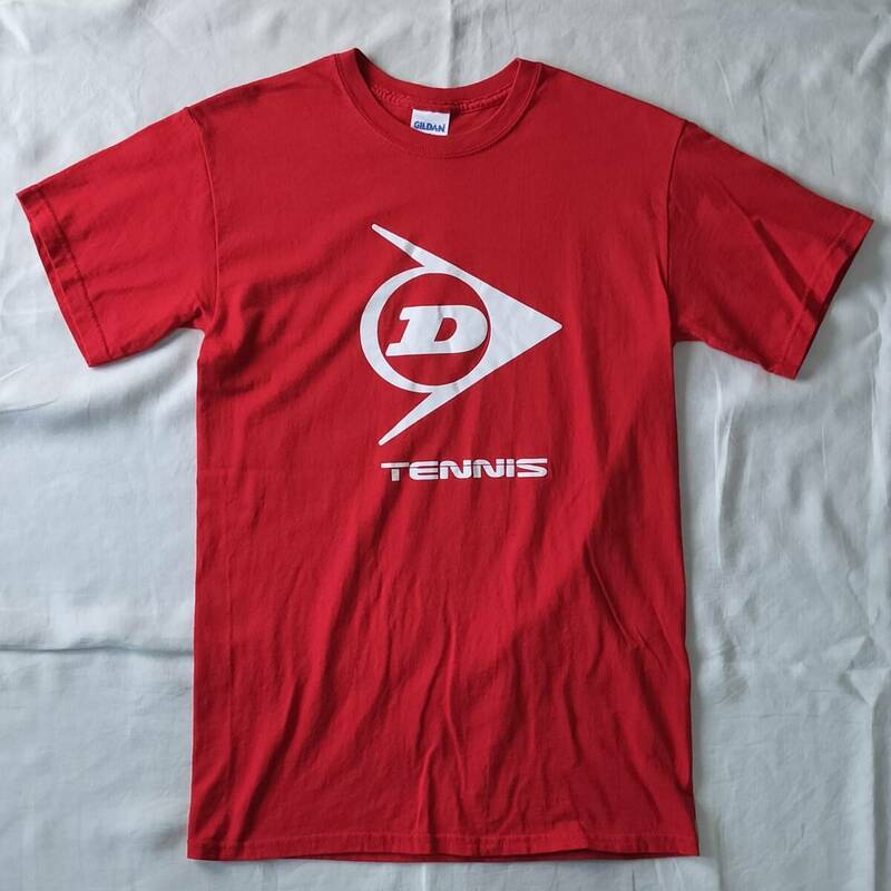 2000's DUNLOP TENNIS プリントTシャツ ヴィンテージ 100％コットン レッド 赤 表記Sサイズ USA輸入古着 良品