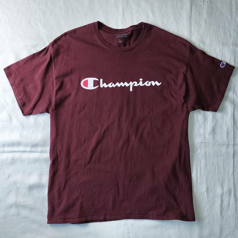 2000's Champion Tシャツ ヴィンテージ 100％コットン エンジ 表記XLサイズ American vintage