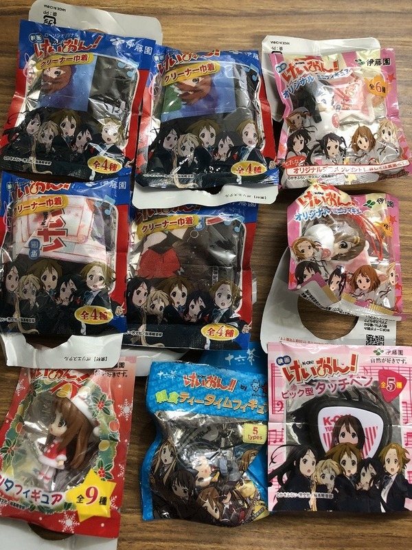 けいおん！ グッズ色々まとめて 新品美品 巾着 ミニフィギュア 山中さわ子 秋山澪 平沢唯 中野梢 他