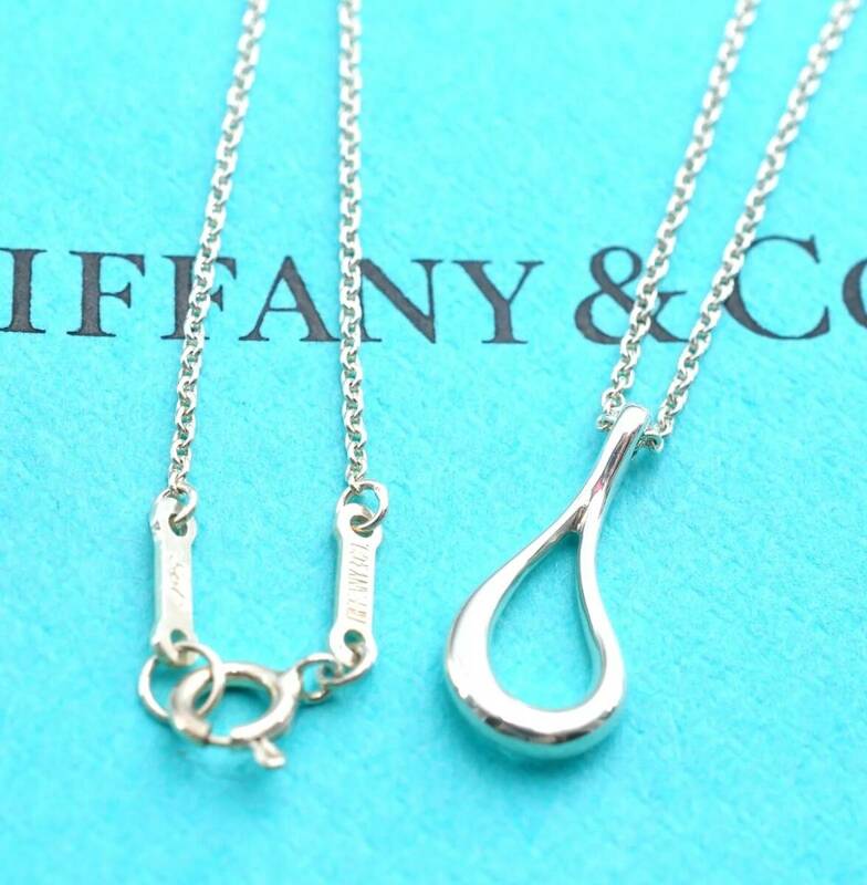 Tiffany & Co. ティファニー オープンティアドロップ PERETTI ペレッティ ネックレス スターリングシルバー925 銀 2.2g 4459