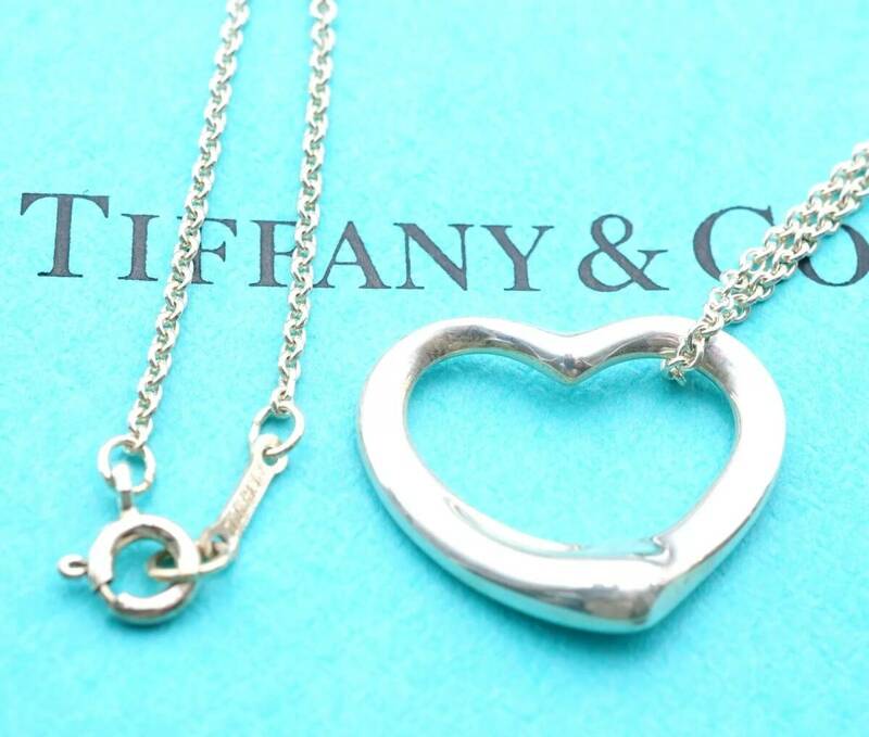 Tiffany & Co ティファニー オープンハート PERETTI ペレッティ ネックレス スターリングシルバー925 銀 5.6g 4388