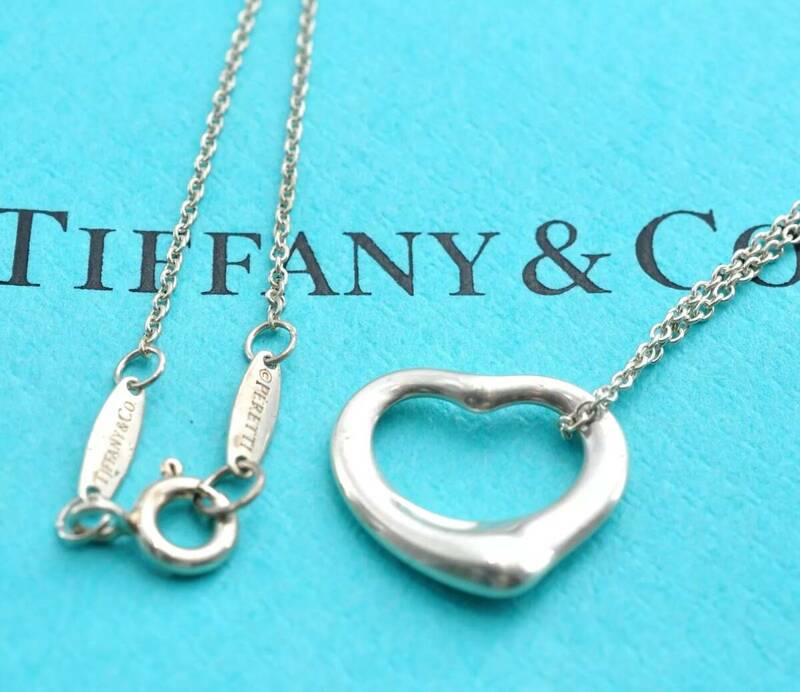 Tiffany & Co. ティファニー オープンハート PERETTI ペレッティ ネックレス スターリングシルバー925 銀 3.2g 4507