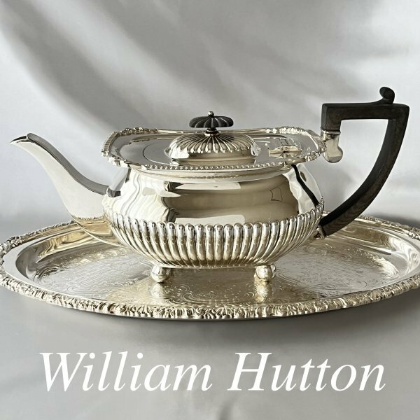 【 William Hutton & Son 】ティーポット【シルバープレート】