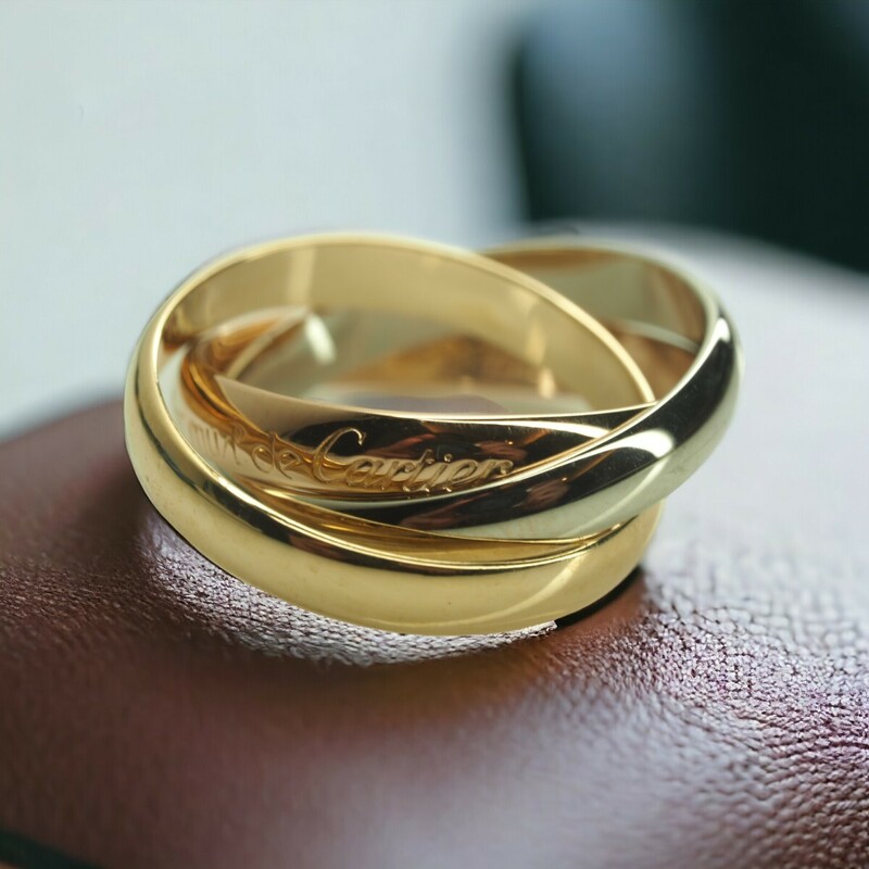 Cartier　カルティエ　トリニティ3連リング　指輪　750YG/PG/WG 51号　日本サイズ11号　ご希望の方にカルティエの箱をお付け致します　