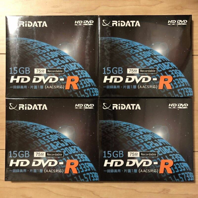 【台湾製】RiDATA 録画用HD DVD-R 15GB 75分 LTH 4枚組