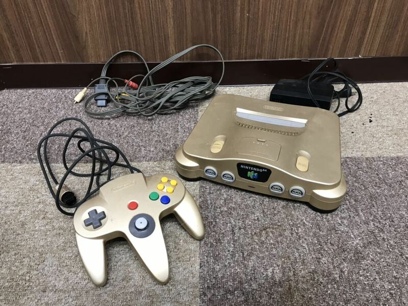 任天堂 Nintendo ゲーム機 Nintendo 64 ゴールド NUS-001 限定カラー コントローラ 