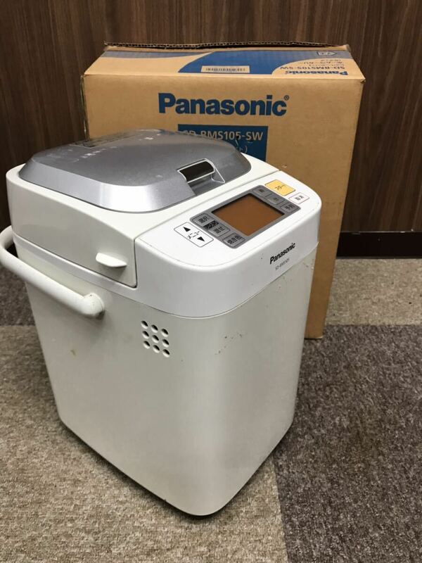 保管品 Panasonic パナソニック ホームベーカリー(１斤タイプ) SD-BMS105-SW シルバーホワイト 2013年製