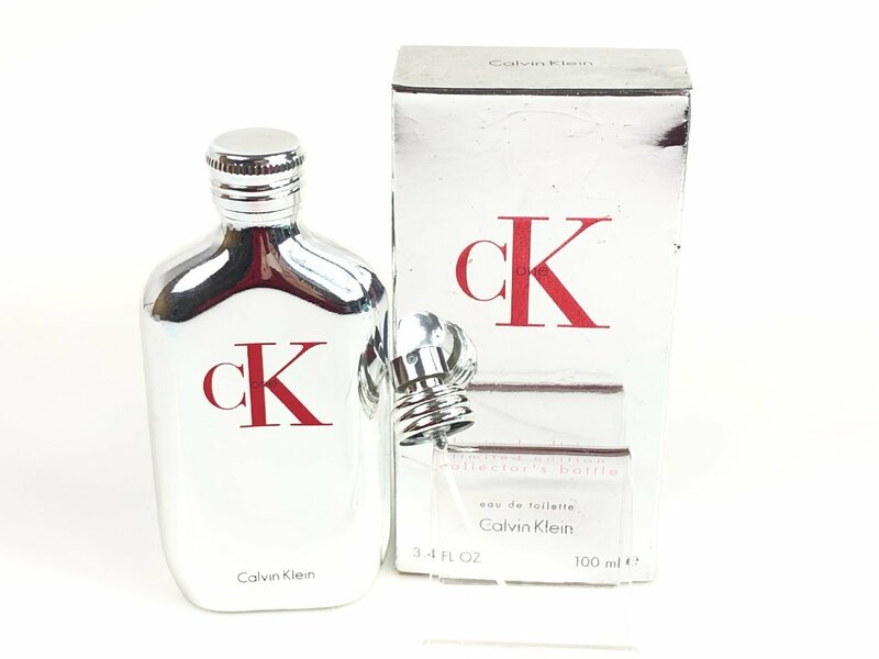 カルバンクライン　Calvin Klein　CK　ONE　シーケーワン　シルバー　オードトワレ　100ml　スプレーキャップ付き　残量：8割　YK-5096