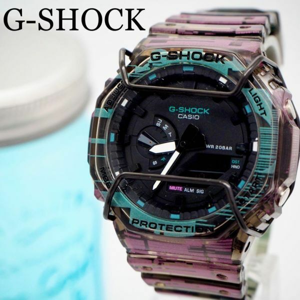 104【美品】G-SHOCK ジーショック メンズ腕時計 スケルトン ブラック
