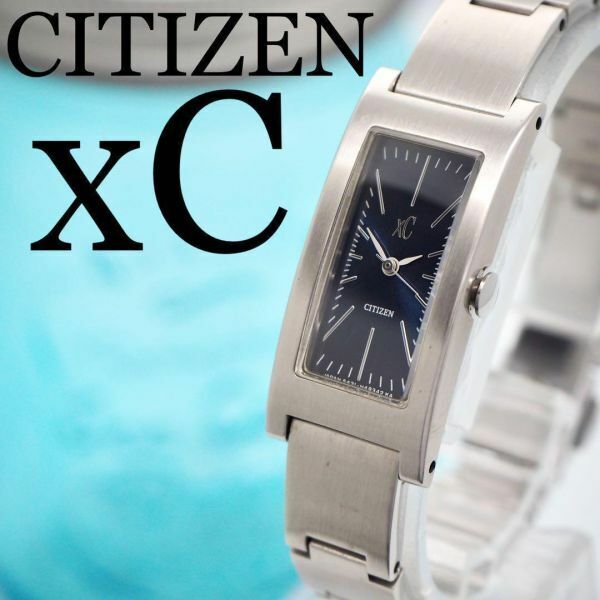 62 CITIZEN XC クロスシー時計　レディース腕時計　レクタンギュラー