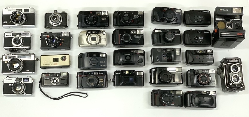 [同梱不可]【28点】Canon Nikon OLYMPUS 他 ボディセット フィルムカメラ ジャンク 部品取り用 まとめ売り