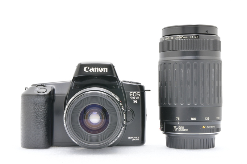 Canon EOS 1000S + 35-80mmF4-5.6 +75-300mmF4-5.6 キヤノン フィルムカメラ ジャンク