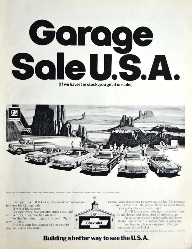 稀少！1972年シボレー広告/Chevrolet/GM/アメ車/旧車/Garage Sale USA/23