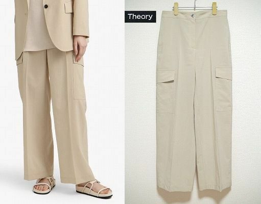 ●美品！Theory【セオリー】ワイドカーゴパンツ(CRISP POLY/PATCH PKT JEAN W)定価27,000円+税　