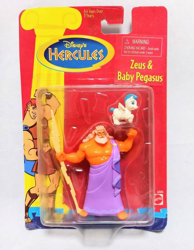 未開封■ゼウス&ベビーペガサス フィギュア■マテル Mattel ビンテージ アメトイ 中古現状品 Disney Hercules Zeus & Baby Pegasus Mattel