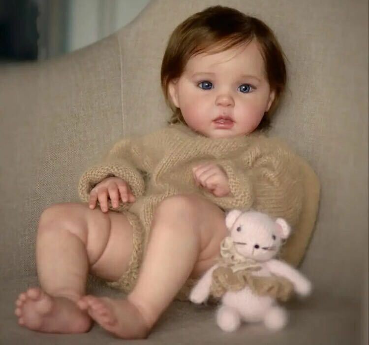 赤ちゃん人形　50cm large 20インチ　1.2キロ　幼児　リボーンドール　ソフトボディー体幹　特殊化粧施工　新生児　植毛