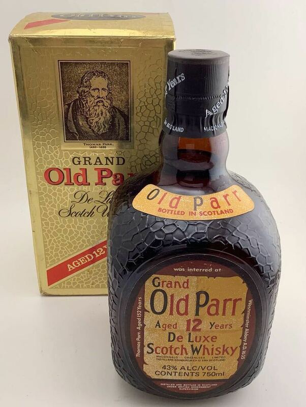 古酒 未開栓　オールドパー グランド ウイスキー スコッチ Old Parr Grand De Luxe 750ml 12年 アルコール43% 箱あり (k8393-y270)