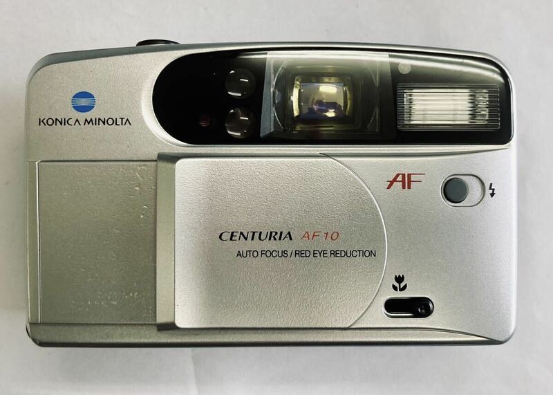 TH 通電確認済み KONICA MINOLTA コニカミノルタ CENTURIA AF10 コンパクトフィルムカメラ シルバー 単三2本要 動作未確認