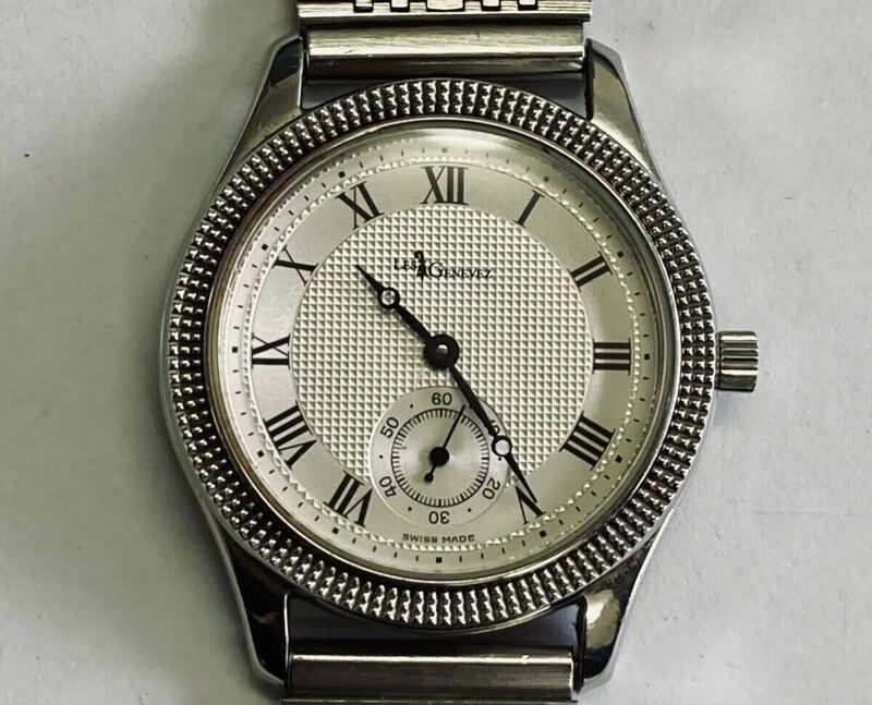 B 稼働品 LES GENEVEZ レジェネヴェス 腕時計 手巻き 裏スケルトン 72007 アンティーク 中古