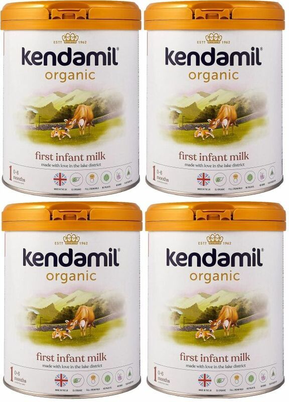 【訳あり商品外装缶に凹みあり800g 4個セット・新生児から】Kendamil Organic（ケンダミル オーガニック）パーム油フリー 乳児用粉ミルク
