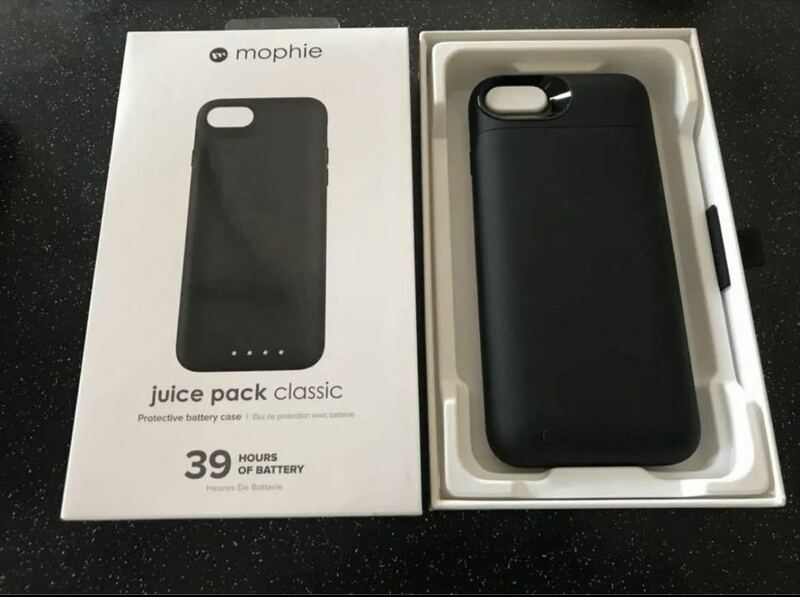 mophie juice pack classic for iPhone 7 / 8 / SE2 / SE3 バッテリー内蔵ケース iPhoneケース モバイルバッテリー 黑 black 39h