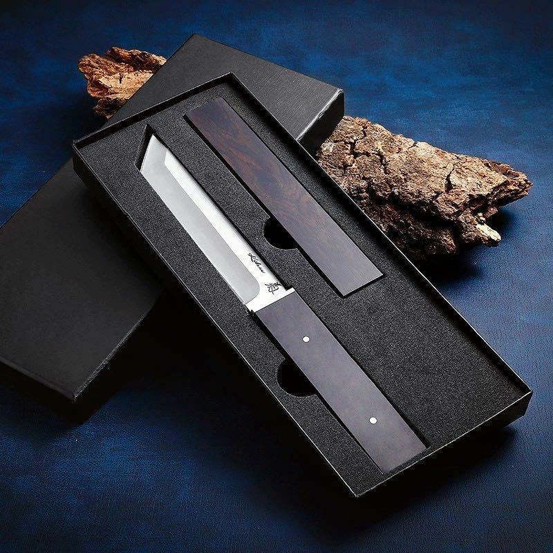 和風ナイフコレクション　菊小刀　日本刀型　短刀　シースナイフ　バトニング　フルタング　キャンプ　ブッシュクラフト