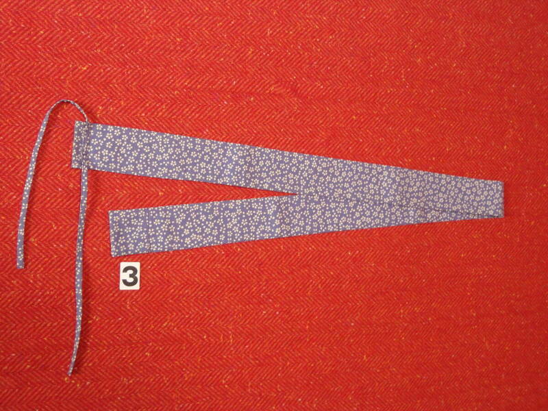 竿袋■３■和柄(紫・小桜) 2層式 ■幅6㎝・長さ133㎝ ■手作り　未使用 