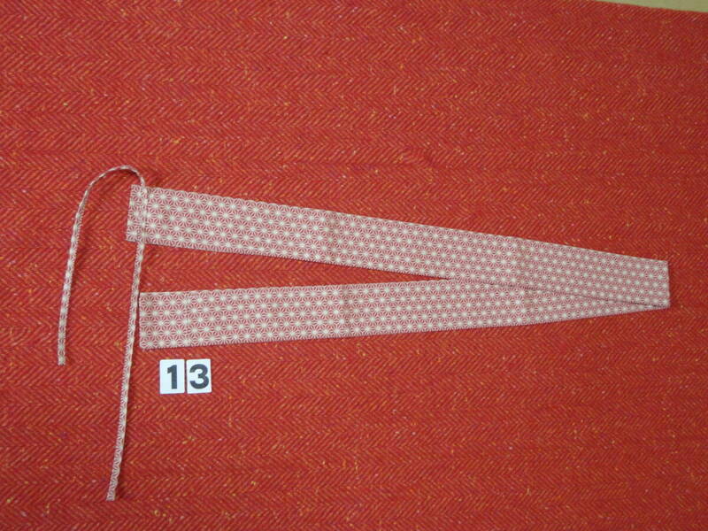 竿袋■13 ■和柄(麻の葉・ピンク) 2層式 ■幅6㎝・長さ133㎝ ■手作り　未使用