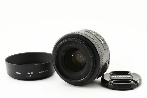 Nikon AF-S DX Nikkor 35mm F1.8 G AF Standard Lens + HB-46 単焦点 標準 レンズ / ニコン F Mount APS-C 実用,撮影可 ※訳有品 #8513