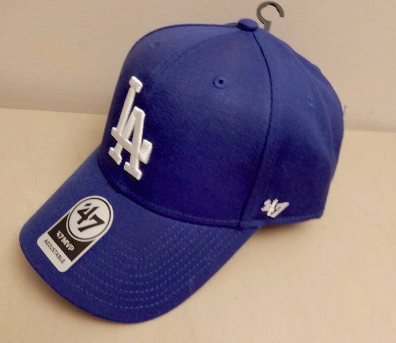 【USA★LA Dodgers★ドジャース】ベースボールキャプ野球帽（帽子）★'47ブランド★公式★ロゴ刺繍★ブルー