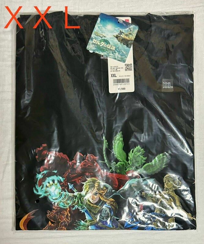 新品 ユニクロ ゼルダの伝説 Tシャツ UT 半袖 黒 新品未使用 メンズXXL ブラック リンク 四賢者