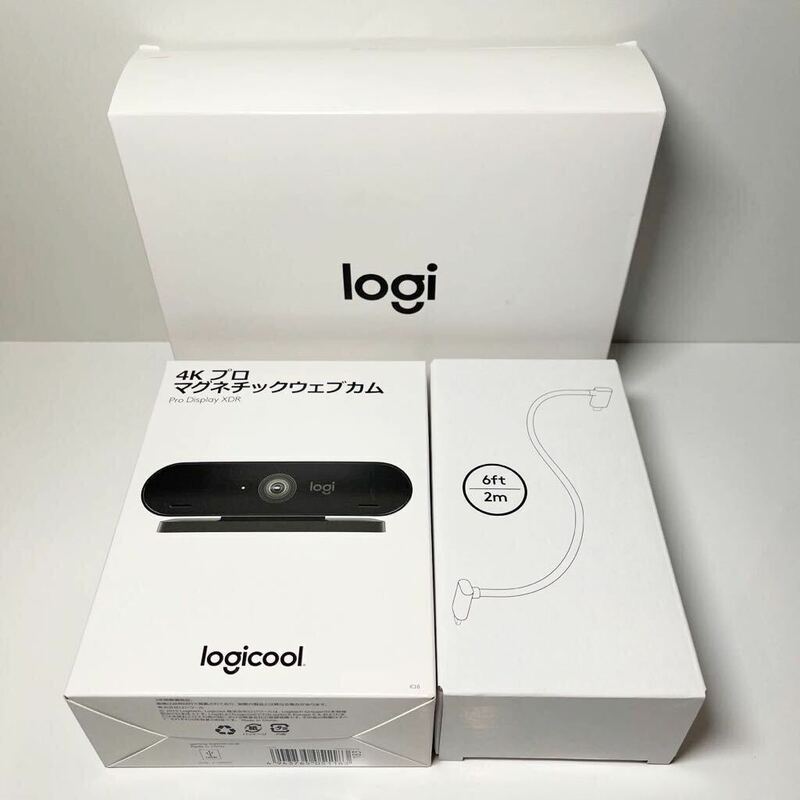 未使用品 LOGI logicool ロジクール 4K プロ マグネチック 磁気 ウェブカム Apple Pro Display XDR 6ft 2mケーブル付属 Mac アップル