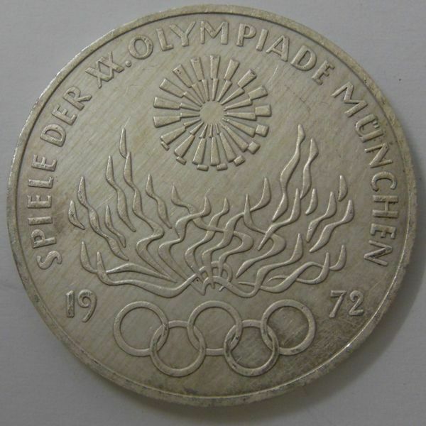 d: German ドイツ　1972年　10マルク銀貨　ミュンヘンオリンピック 1枚　現状渡しお安くどうぞ