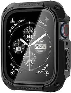 Spigen Apple Watch ケース 45mm ガラス 一体型 【 Series9 / 8 / 7 対応 】 米軍MIL規