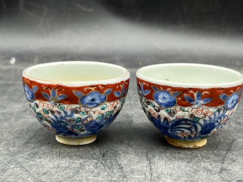 r6050241 煎茶道具 中国美術　時代物　茶道具 茶器 唐物 色絵 錦染